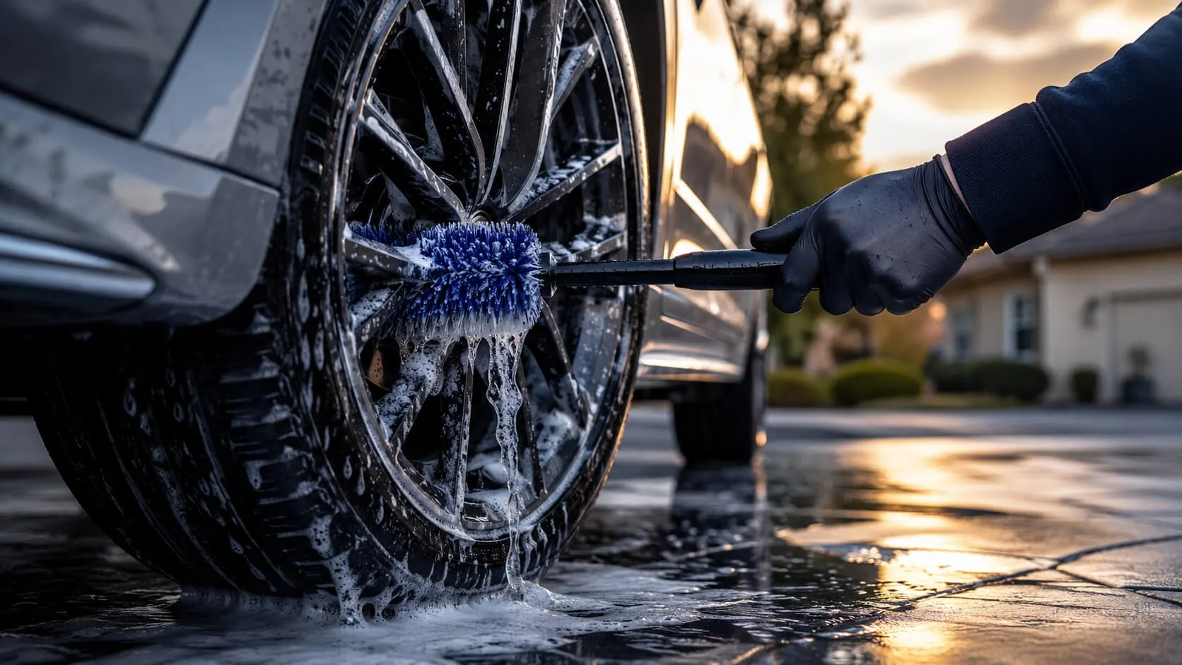 Glossy exterior paint and clean wheels after a Castle Rock Mobile Detailing exterior detail